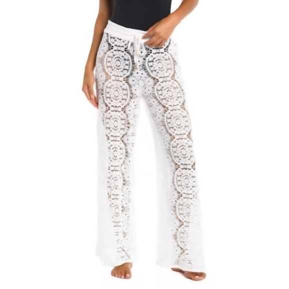 Sunshine 79 Other - NWT Sunshine 79 Chillin White Crochet Pants Size XL